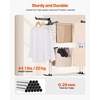 image:imageVEVOR Clothes Drying Rack 4Tier Foldable Laundry Dryer Rack Metal Drying Racks with 24 Drying Rods FreeStanding and Portable Hanger with 4 Castors and Two Side Wings for Outdoor amp Indoor Use4 Tier  495D x 25W x 675H