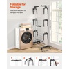 image:imageVEVOR Clothes Drying Rack 4Tier Foldable Laundry Dryer Rack Metal Drying Racks with 24 Drying Rods FreeStanding and Portable Hanger with 4 Castors and Two Side Wings for Outdoor amp Indoor Use4 Tier  495D x 25W x 675H