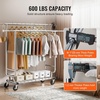 image:imageVEVOR Clothes Rack Rolling Clothing Garment Rack Extendable Carbon Steel Clothing Racks with Wheels for Bedroom Laundry Living Room2Rod 215D x 754W x 735H