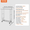 image:imageVEVOR Clothes Rack Rolling Clothing Garment Rack Extendable Carbon Steel Clothing Racks with Wheels for Bedroom Laundry Living Room2Rod 215D x 754W x 735H