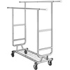 image:imageVEVOR Clothes Rack Rolling Clothing Garment Rack Extendable Carbon Steel Clothing Racks with Wheels for Bedroom Laundry Living Room2Rod 215D x 754W x 735H