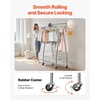 image:imageVEVOR Clothes Rack Rolling Clothing Garment Rack Extendable Carbon Steel Clothing Racks with Wheels for Bedroom Laundry Living RoomModern