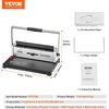image:imageVEVOR Coil Binding Machine Manual Book Maker 34Holes Binding 120 Sheets Punch Binder with Adjustable Side Margin for Letter Size A4 A5Coil Binding