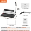 image:imageVEVOR Coil Binding Machine Manual Book Maker 34Holes Binding 120 Sheets Punch Binder with Adjustable Side Margin for Letter Size A4 A5Wire Binding