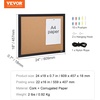 image:imageVEVOR Cork Board for Walls DoubleSided Cork 24 x 18 Bulletin Board Vision Board Push Pin Board with Framed for Office Home and School24 x 18