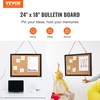 image:imageVEVOR Cork Board for Walls DoubleSided Cork 24 x 18 Bulletin Board Vision Board Push Pin Board with Framed for Office Home and School24 x 18