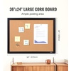 image:imageVEVOR Cork Board for Walls DoubleSided Cork 24 x 18 Bulletin Board Vision Board Push Pin Board with Framed for Office Home and School24 x 36