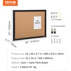 image:imageVEVOR Cork Board for Walls DoubleSided Cork 24 x 18 Bulletin Board Vision Board Push Pin Board with Framed for Office Home and School24 x 36