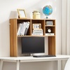image:imageVEVOR Desktop Bookshelf Storage Organizer with 5 Shelves for Computer Desk Wooden Shelf Desk Hutch with AntiSlip Feet Pads Desk Top Display Rack for Office Home amp Dorm WhiteWood