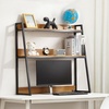 image:imageVEVOR Desktop Bookshelf Storage Organizer with 5 Shelves for Computer Desk Wooden Shelf Desk Hutch with AntiSlip Feet Pads Desk Top Display Rack for Office Home amp Dorm WhiteWood