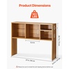 image:imageVEVOR Desktop Bookshelf Storage Organizer with 5 Shelves for Computer Desk Wooden Shelf Desk Hutch with AntiSlip Feet Pads Desk Top Display Rack for Office Home amp Dorm WhiteWood