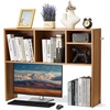 image:imageVEVOR Desktop Bookshelf Storage Organizer with 5 Shelves for Computer Desk Wooden Shelf Desk Hutch with AntiSlip Feet Pads Desk Top Display Rack for Office Home amp Dorm WhiteWood