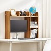 image:imageVEVOR Desktop Bookshelf Storage Organizer with 5 Shelves for Computer Desk Wooden Shelf Desk Hutch with AntiSlip Feet Pads Desk Top Display Rack for Office Home amp Dorm WhiteWood