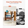 image:imageVEVOR Desktop Bookshelf Storage Organizer with 5 Shelves for Computer Desk Wooden Shelf Desk Hutch with AntiSlip Feet Pads Desk Top Display Rack for Office Home amp Dorm WhiteWood
