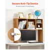 image:imageVEVOR Desktop Bookshelf Storage Organizer with 5 Shelves for Computer Desk Wooden Shelf Desk Hutch with AntiSlip Feet Pads Desk Top Display Rack for Office Home amp Dorm WhiteWood