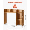 image:imageVEVOR Desktop Bookshelf Storage Organizer with 5 Shelves for Computer Desk Wooden Shelf Desk Hutch with AntiSlip Feet Pads Desk Top Display Rack for Office Home amp Dorm WhiteWood