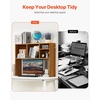 image:imageVEVOR Desktop Bookshelf Storage Organizer with 5 Shelves for Computer Desk Wooden Shelf Desk Hutch with AntiSlip Feet Pads Desk Top Display Rack for Office Home amp Dorm WhiteWood