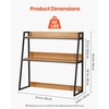 image:imageVEVOR Desktop Bookshelf Storage Organizer with 5 Shelves for Computer Desk Wooden Shelf Desk Hutch with AntiSlip Feet Pads Desk Top Display Rack for Office Home amp Dorm WhiteWood
