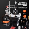 image:imageVEVOR Essential Oil Distillation Equipment 2L Capacity Made with 33 Borosilicate LabQuality Glass Includes a 1000W Heater and 2440 Joint Connections Comprehensive 28Piece Kit500ml  33 pcs Set with 1000W Heating Plate