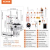 image:imageVEVOR Essential Oil Distillation Equipment 2L Capacity Made with 33 Borosilicate LabQuality Glass Includes a 1000W Heater and 2440 Joint Connections Comprehensive 28Piece Kit500ml  33 pcs Set with 1000W Heating Plate