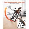 image:imageVEVOR Inversion Table 300 lbs Capacity Heavy Duty Back Inverter Stretcher Inverted Table with DualRoller Locking Decompression Tables for Shoulders Neck MultiAngle Adjustable Tether StrapBlack  Orange