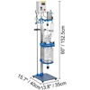 image:imageVEVOR Jacketed Reactor 5L Laboratory Glass Reactor Jacketed Glass Reactor Chemical Reaction Vessel Lab Jacketed Reactor Reaction Vessel Chemistry with Digital Display for Reaction Distillation5L