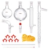 image:imageVEVOR Lab Distillation Kit 33 Boro Lab Glassware Distillation Kit with 24 40 Joint 1000ml Essential Oil Distillation Apparatus Kit 29 pcs Set of Glassware Equipment14Piece