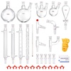 image:imageVEVOR Lab Distillation Kit 33 Boro Lab Glassware Distillation Kit with 24 40 Joint 1000ml Essential Oil Distillation Apparatus Kit 29 pcs Set of Glassware Equipment32 Pieces