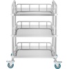 image:imageVEVOR Lab Rolling Cart 3Shelf Stainless Steel Rolling Cart Lab Serving Cart with Swivel Casters Dental Utility Cart for Clinic Lab Hospital Salon 2638x1555x3413Silver
