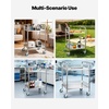 image:imageVEVOR Lab Rolling Cart 3Shelf Stainless Steel Rolling Cart Lab Serving Cart with Swivel Casters Dental Utility Cart for Clinic Lab Hospital Salon 2638x1555x3413Silver