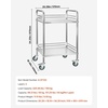 image:imageVEVOR Lab Rolling Cart 3Shelf Stainless Steel Rolling Cart Lab Serving Cart with Swivel Casters Dental Utility Cart for Clinic Lab Hospital Salon 2638x1555x3413Silver