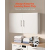 image:imageVEVOR Laundry Room Wall Cabinet 2Tier Wall Mounted Hanging Cabinet with Adjustable Shelf Cupboard Storage with 2 Doors for Kitchen Bathroom Laundry 118 x 236 x 236 in D x W x H White2 Doors