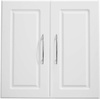image:imageVEVOR Laundry Room Wall Cabinet 2Tier Wall Mounted Hanging Cabinet with Adjustable Shelf Cupboard Storage with 2 Doors for Kitchen Bathroom Laundry 118 x 236 x 236 in D x W x H White2 Doors