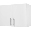 image:imageVEVOR Laundry Room Wall Cabinet 2Tier Wall Mounted Hanging Cabinet with Adjustable Shelf Cupboard Storage with 2 Doors for Kitchen Bathroom Laundry 118 x 236 x 236 in D x W x H White2 Doors