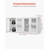 image:imageVEVOR Laundry Room Wall Cabinet 2Tier Wall Mounted Hanging Cabinet with Adjustable Shelf Cupboard Storage with 2 Doors for Kitchen Bathroom Laundry 118 x 236 x 236 in D x W x H White4 Doors
