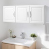 image:imageVEVOR Laundry Room Wall Cabinet 2Tier Wall Mounted Hanging Cabinet with Adjustable Shelf Cupboard Storage with 2 Doors for Kitchen Bathroom Laundry 118 x 236 x 236 in D x W x H White3 Doors
