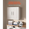 image:imageVEVOR Laundry Room Wall Cabinet 2Tier Wall Mounted Hanging Cabinet with Adjustable Shelf Cupboard Storage with 2 Doors for Kitchen Bathroom Laundry 118 x 236 x 236 in D x W x H White2 Doors