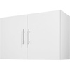 image:imageVEVOR Laundry Room Wall Cabinet 2Tier Wall Mounted Hanging Cabinet with Adjustable Shelf Cupboard Storage with 2 Doors for Kitchen Bathroom Laundry 118 x 236 x 236 in D x W x H White2 Doors