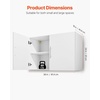 image:imageVEVOR Laundry Room Wall Cabinet 2Tier Wall Mounted Hanging Cabinet with Adjustable Shelf Cupboard Storage with 2 Doors for Kitchen Bathroom Laundry 118 x 236 x 236 in D x W x H White2 Doors