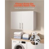 image:imageVEVOR Laundry Room Wall Cabinet 2Tier Wall Mounted Hanging Cabinet with Adjustable Shelf Cupboard Storage with 2 Doors for Kitchen Bathroom Laundry 118 x 236 x 236 in D x W x H White2 Doors