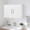 image:imageVEVOR Laundry Room Wall Cabinet 2Tier Wall Mounted Hanging Cabinet with Adjustable Shelf Cupboard Storage with 2 Doors for Kitchen Bathroom Laundry 118 x 236 x 236 in D x W x H White2 Doors