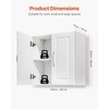 image:imageVEVOR Laundry Room Wall Cabinet 2Tier Wall Mounted Hanging Cabinet with Adjustable Shelf Cupboard Storage with 2 Doors for Kitchen Bathroom Laundry 118 x 236 x 236 in D x W x H White2 Doors