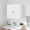 image:imageVEVOR Laundry Room Wall Cabinet 2Tier Wall Mounted Hanging Cabinet with Adjustable Shelf Cupboard Storage with 2 Doors for Kitchen Bathroom Laundry 118 x 236 x 236 in D x W x H White2 Doors