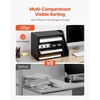 image:imageVEVOR Literature Organizer 4 Compartments Office Mailbox with Detachable Shelves Wooden Mailbox Sorter with Side Vertical Storage Countertop Office Home Organizer for File Document Paper BrownBlack
