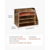 image:imageVEVOR Literature Organizer 4 Compartments Office Mailbox with Detachable Shelves Wooden Mailbox Sorter with Side Vertical Storage Countertop Office Home Organizer for File Document Paper BrownBrown