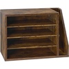 image:imageVEVOR Literature Organizer 4 Compartments Office Mailbox with Detachable Shelves Wooden Mailbox Sorter with Side Vertical Storage Countertop Office Home Organizer for File Document Paper BrownBrown