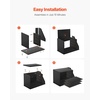 image:imageVEVOR Literature Organizer 4 Compartments Office Mailbox with Detachable Shelves Wooden Mailbox Sorter with Side Vertical Storage Countertop Office Home Organizer for File Document Paper BrownBlack