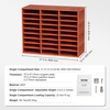 image:imageVEVOR Literature Organizers 36 Compartments Office Mailbox with Adjustable Shelves Wood Literature Sorter 393x12x268 inches for Office Home Classroom Mailrooms Organization EPA Certified BrownBrown