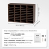 image:imageVEVOR Literature Organizers 36 Compartments Office Mailbox with Adjustable Shelves Wood Literature Sorter 393x12x268 inches for Office Home Classroom Mailrooms Organization EPA Certified BrownBrown