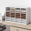 image:imageVEVOR Literature Organizers 36 Compartments Office Mailbox with Adjustable Shelves Wood Literature Sorter 393x12x268 inches for Office Home Classroom Mailrooms Organization EPA Certified BrownWhite